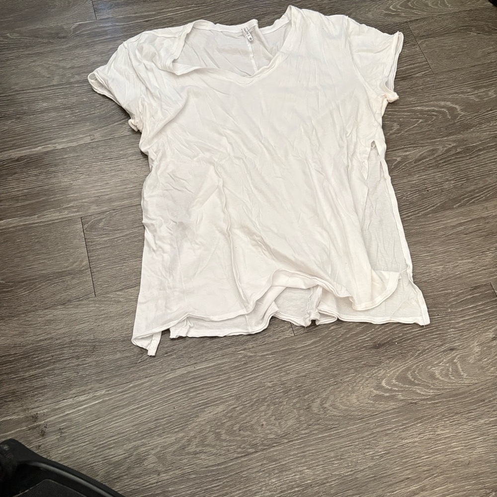 Z Supply White Short Sleeve V-Neck Tee
